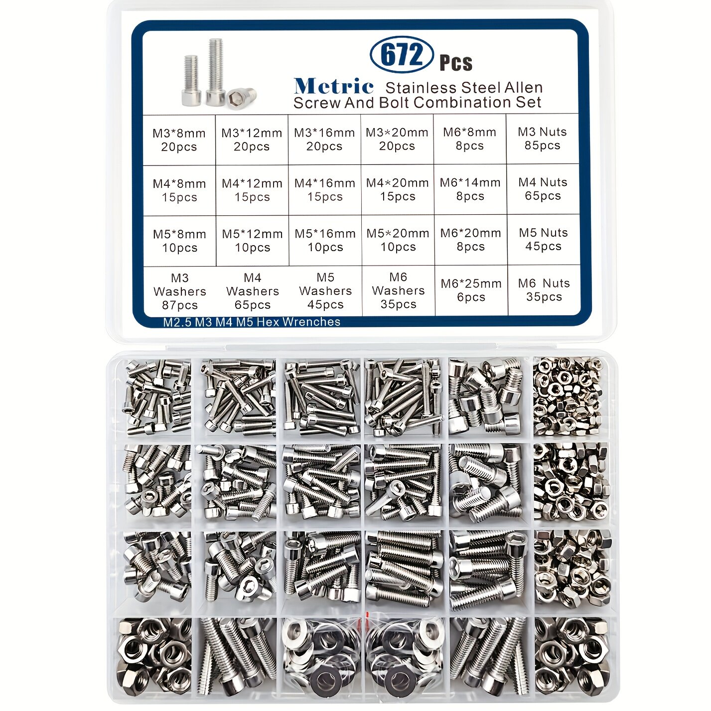 672pcs Set Cup Head Round Colu - огляд і ціна Nuts Mix