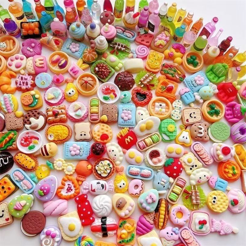 Miniature Food Play Toys Resin - огляд і ціна Food Snacks Drinks