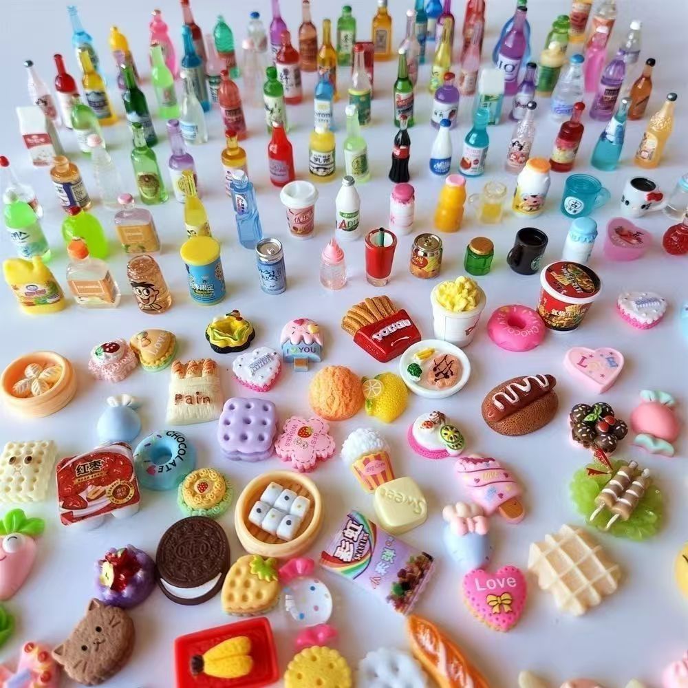 Miniature Food Play Toys Resin - огляд і ціна Food Snacks Drinks