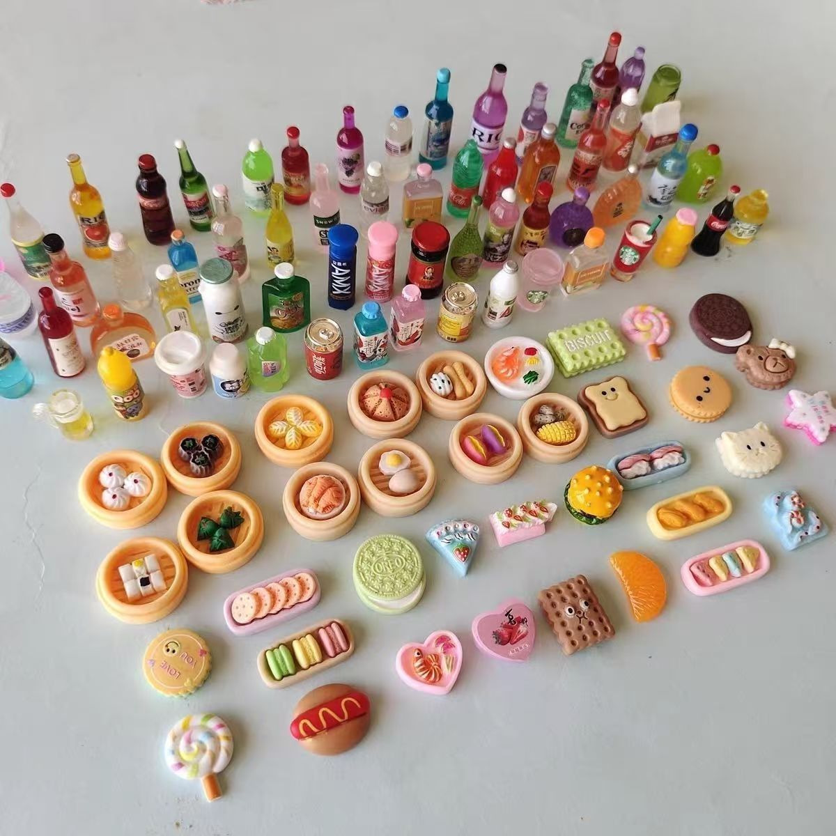 Miniature Food Play Toys Resin - огляд і ціна Food Snacks Drinks